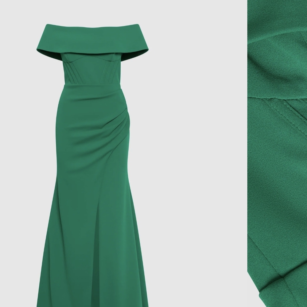 Aura Strapless Emerald Gown